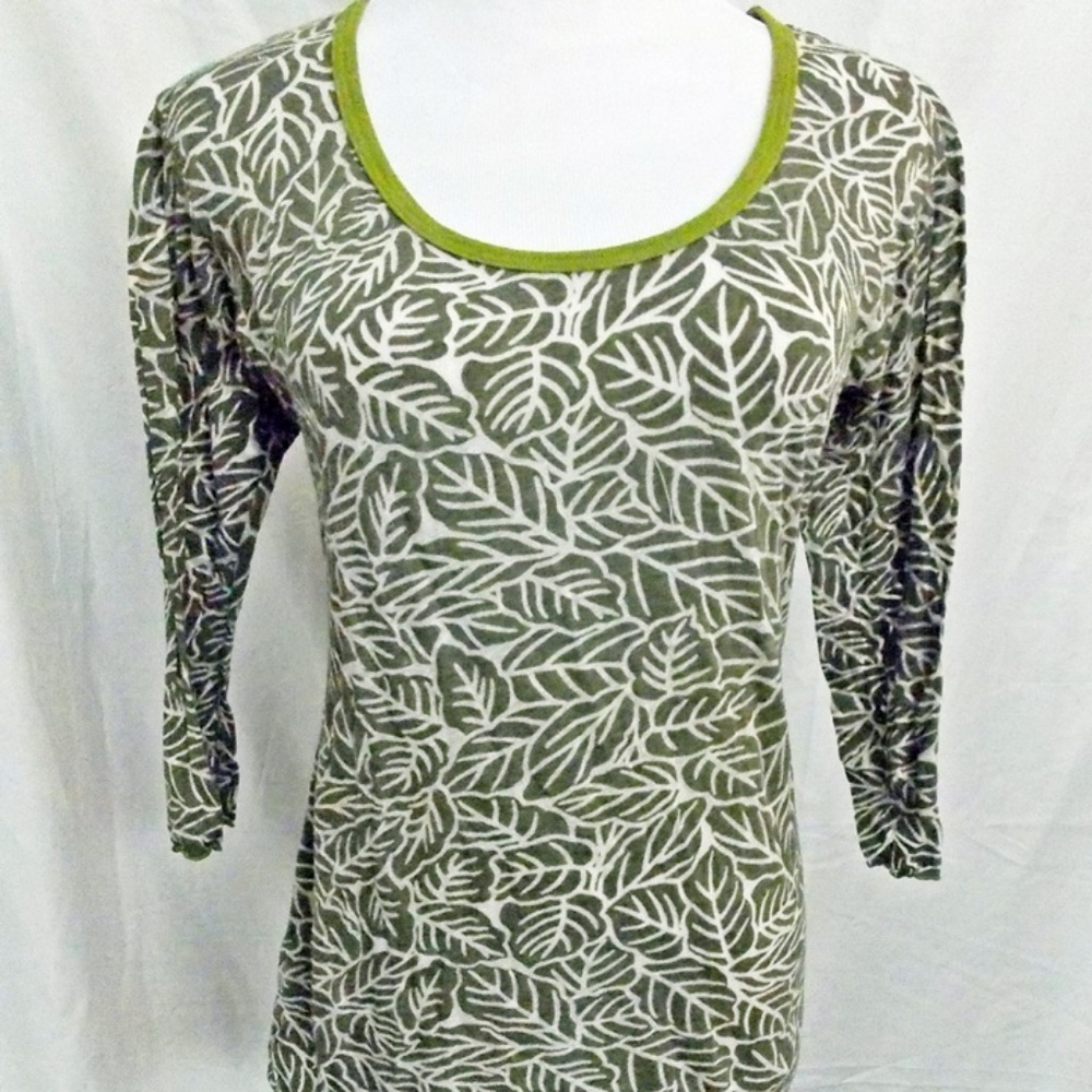 Erge Designs 3/4 Top Leaf Print